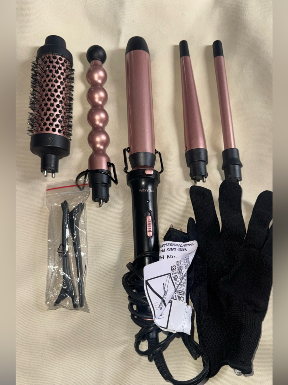 5-in-1 wavy talk Multi-Styler Hair Wand with Glove